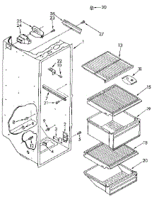 Refrigerator parts for Kenmore Refrigerator 106.8590214 (1068590214, 106 8590214) from AppliancePartsPros.com