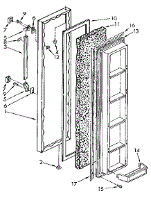 Freezer Door parts for Kenmore Refrigerator 106.8590214 (1068590214, 106 8590214) from AppliancePartsPros.com