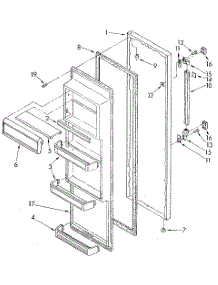 Refrigerator Door parts for Kenmore Refrigerator 106.8590273 (1068590273, 106 8590273) from AppliancePartsPros.com