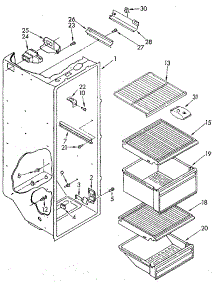 Refrigerator Liner parts for Kenmore Refrigerator 106.8590273 (1068590273, 106 8590273) from AppliancePartsPros.com