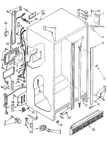 Cabinet parts for Kenmore Refrigerator 106.8590273 (1068590273, 106 8590273) from AppliancePartsPros.com