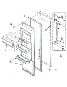 Refrigerator Door parts for Kenmore Refrigerator 106.8590312 (1068590312, 106 8590312) from AppliancePartsPros.com