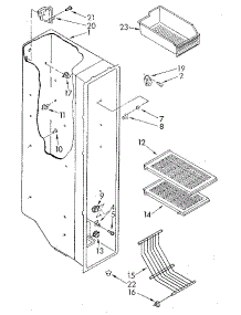 Freezer Liner parts for Kenmore Refrigerator 106.8590312 (1068590312, 106 8590312) from AppliancePartsPros.com