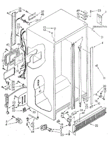 Cabinet parts for Kenmore Refrigerator 106.8590312 (1068590312, 106 8590312) from AppliancePartsPros.com