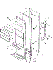 Refrigerator Door parts for Kenmore Refrigerator 106.8590533 (1068590533, 106 8590533) from AppliancePartsPros.com