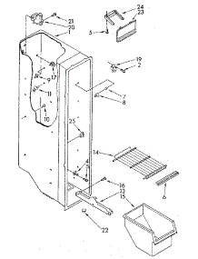Freezer Liner parts for Kenmore Refrigerator 106.8590533 (1068590533, 106 8590533) from AppliancePartsPros.com