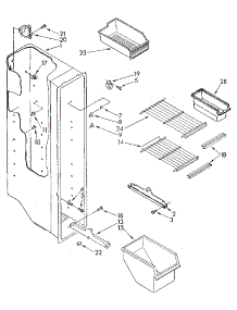 Freezer Liner parts for Kenmore Refrigerator 106.8592482 (1068592482, 106 8592482) from AppliancePartsPros.com