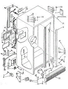 Cabinet parts for Kenmore Refrigerator 106.8594664 (1068594664, 106 8594664) from AppliancePartsPros.com