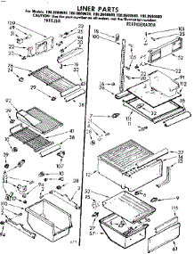 Liner Parts parts for Kenmore Refrigerator 106.8600610 (1068600610, 106 8600610) from AppliancePartsPros.com