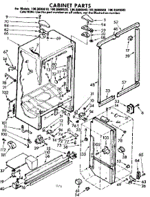 Cabinet Parts parts for Kenmore Refrigerator 106.8600610 (1068600610, 106 8600610) from AppliancePartsPros.com
