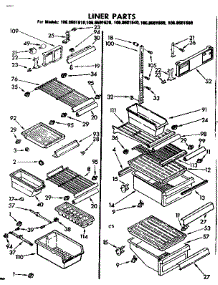 Liner Parts parts for Kenmore Refrigerator 106.8601610 (1068601610, 106 8601610) from AppliancePartsPros.com