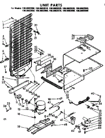 Unit Parts parts for Kenmore Refrigerator 106.8602000 (1068602000, 106 8602000) from AppliancePartsPros.com