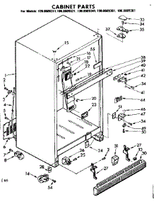 Cabinet Parts parts for Kenmore Refrigerator 106.8609321 (1068609321, 106 8609321) from AppliancePartsPros.com