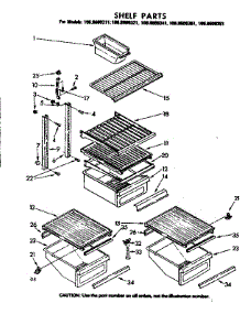 Shelf Parts parts for Kenmore Refrigerator 106.8609321 (1068609321, 106 8609321) from AppliancePartsPros.com