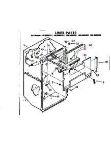 Liner Parts parts for Kenmore Refrigerator 106.8609321 (1068609321, 106 8609321) from AppliancePartsPros.com