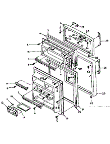 Door Parts parts for Kenmore Refrigerator 106.T12EL (106T12EL, 106 T12EL) from AppliancePartsPros.com