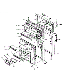 Door Parts parts for Kenmore Refrigerator 106.T12EX (106T12EX, 106 T12EX) from AppliancePartsPros.com