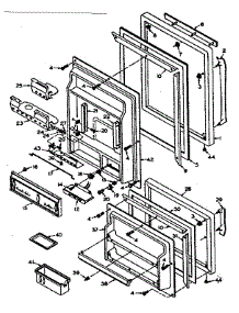 Door Parts parts for Kenmore Refrigerator 106.T16G2 (106T16G2, 106 T16G2) from AppliancePartsPros.com