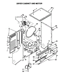Dryer Cabinet And Motor parts for Kenmore Washer Dryer Combo 110.088732791 (110088732791, 110 088732791) from AppliancePartsPros.com
