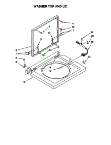 Washer Top And Lid parts for Kenmore Washer Dryer Combo 110.088732791 (110088732791, 110 088732791) from AppliancePartsPros.com