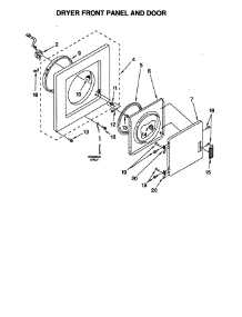 Dryer Front Panel And Door parts for Kenmore Washer Dryer Combo 110.088732791 (110088732791, 110 088732791) from AppliancePartsPros.com