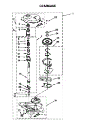 Gearcase parts for Kenmore Washer Dryer Combo 110.088732791 (110088732791, 110 088732791) from AppliancePartsPros.com