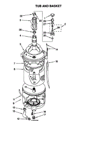 Tub And Basket parts for Kenmore Washer Dryer Combo 110.088732791 (110088732791, 110 088732791) from AppliancePartsPros.com