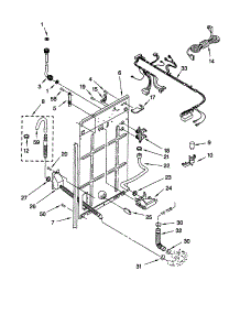 Rear Panel parts for Kenmore Washer 110.10202001 (11010202001, 110 10202001) from AppliancePartsPros.com