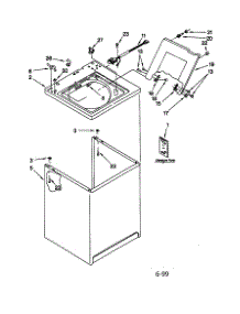 Top And Cabinet parts for Kenmore Washer 110.10502990 (11010502990, 110 10502990) from AppliancePartsPros.com