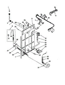 Rear Panel parts for Kenmore Washer 110.10852990 (11010852990, 110 10852990) from AppliancePartsPros.com