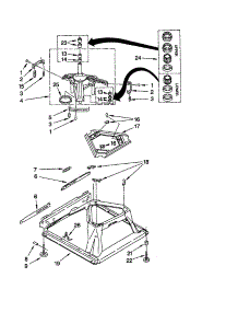 Machine Base parts for Kenmore Washer 110.10852991 (11010852991, 110 10852991) from AppliancePartsPros.com