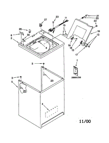 Top And Cabinet parts for Kenmore Washer 110.10852991 (11010852991, 110 10852991) from AppliancePartsPros.com