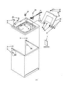 Top And Cabinet parts for Kenmore Washer 110.12502100 (11012502100, 110 12502100) from AppliancePartsPros.com