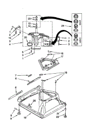 Machine Base parts for Kenmore Washer 110.12852100 (11012852100, 110 12852100) from AppliancePartsPros.com