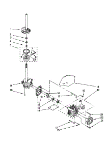 Brake / Clutch / Gearcase / Motor / Pump parts for Kenmore Washer 110.12852100 (11012852100, 110 12852100) from AppliancePartsPros.com