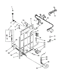 Rear Panel parts for Kenmore Washer 110.12852100 (11012852100, 110 12852100) from AppliancePartsPros.com