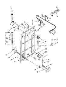 Rear Panel parts for Kenmore Washer 110.13202200 (11013202200, 110 13202200) from AppliancePartsPros.com