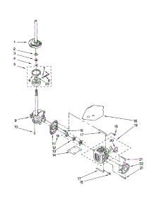 Brake / Clutch / Gearcase / Motor / Pump parts for Kenmore Washer 110.13212200 (11013212200, 110 13212200) from AppliancePartsPros.com