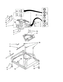 Machine Base parts for Kenmore Washer 110.13212200 (11013212200, 110 13212200) from AppliancePartsPros.com