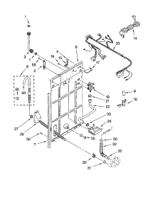 Rear Panel parts for Kenmore Washer 110.13212200 (11013212200, 110 13212200) from AppliancePartsPros.com
