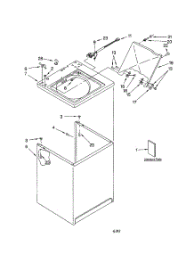 Top And Cabinet parts for Kenmore Washer 110.14102300 (11014102300, 110 14102300) from AppliancePartsPros.com