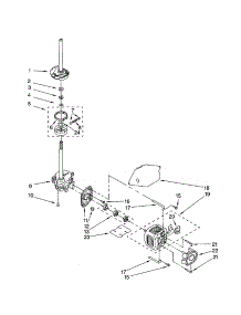 Brake / Clutch / Gearcase / Motor / Pump parts for Kenmore Washer 110.14102300 (11014102300, 110 14102300) from AppliancePartsPros.com
