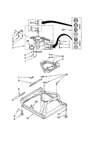 Machine Base parts for Kenmore Washer 110.14112300 (11014112300, 110 14112300) from AppliancePartsPros.com