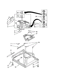 Machine Base parts for Kenmore Washer 110.14212200 (11014212200, 110 14212200) from AppliancePartsPros.com