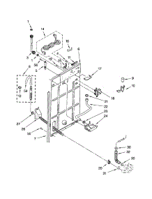Rear Panel parts for Kenmore Washer 110.14222300 (11014222300, 110 14222300) from AppliancePartsPros.com