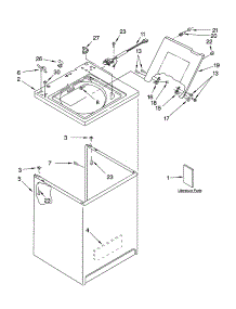 Top And Cabinet Parts parts for Kenmore Washer 110.14852300 (11014852300, 110 14852300) from AppliancePartsPros.com