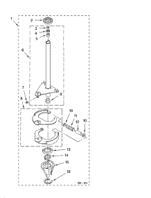 Brake And Drive Tube Parts parts for Kenmore Washer 110.14852300 (11014852300, 110 14852300) from AppliancePartsPros.com