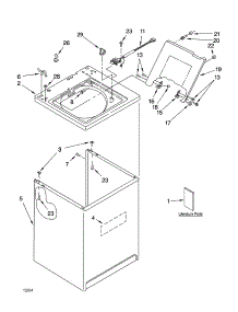 Top And Cabinet Parts parts for Kenmore Washer 110.15732400 (11015732400, 110 15732400) from AppliancePartsPros.com