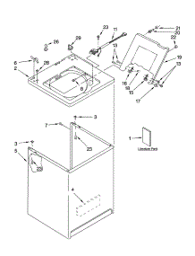 Top And Cabinet Parts parts for Kenmore Washer 110.15852400 (11015852400, 110 15852400) from AppliancePartsPros.com