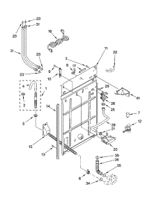 Rear Panel Parts parts for Kenmore Washer 110.15852400 (11015852400, 110 15852400) from AppliancePartsPros.com